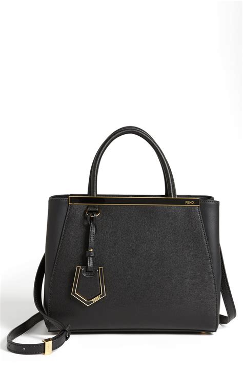 petite 2jours elite leather shopper fendi|FENDI Vitello Elite Petite 2Jours Tote Black .